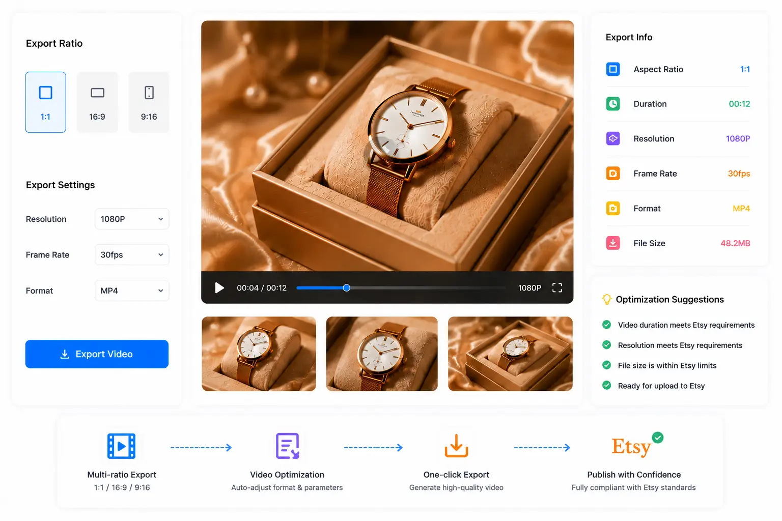 Intelligenter Export & Etsy-Optimierung