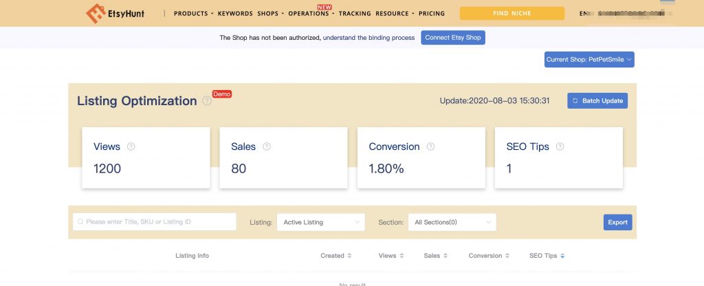 etsyhunt etsy listing optimization