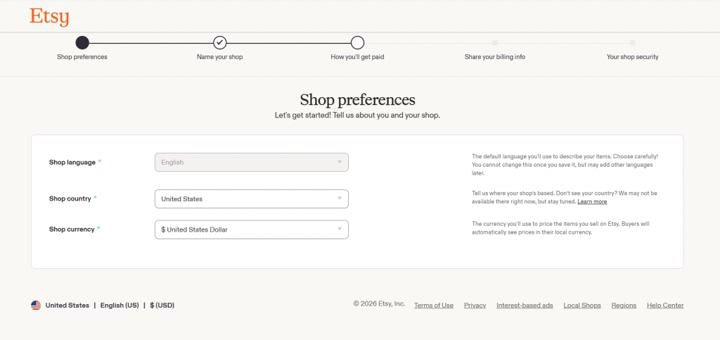 etsy sign up