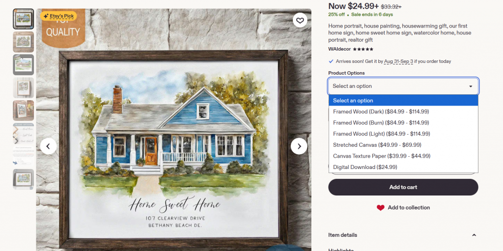 etsy wall art