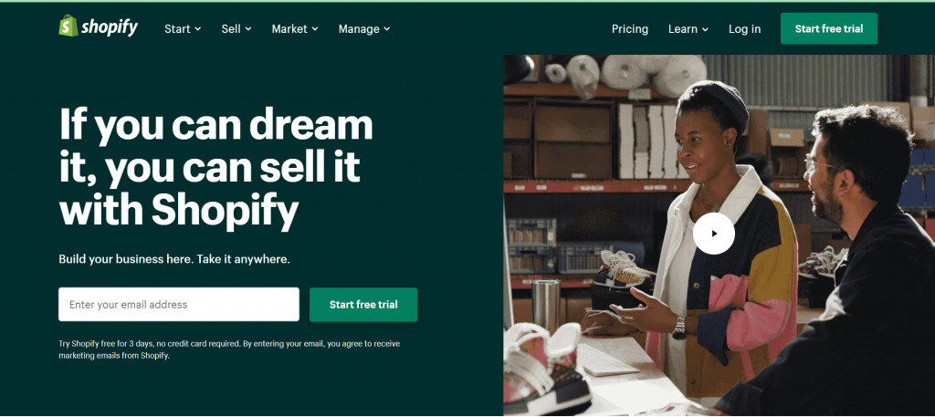 best platform to sell digital products - Shopify